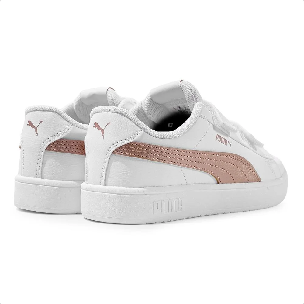 Tênis Puma Rickie Classic V Infantil Branco/Rosê 5