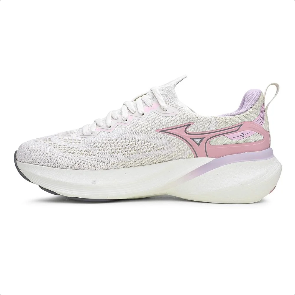 Tenis Mizuno Glow 3 Feminino Bege/Rosa 2