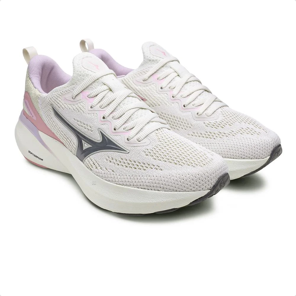 Tenis Mizuno Glow 3 Feminino Bege/Rosa 3