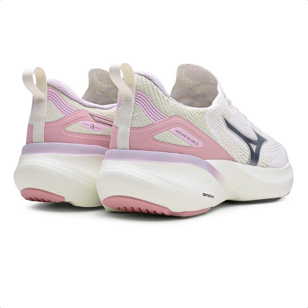 Tenis Mizuno Glow 3 Feminino Bege/Rosa 5