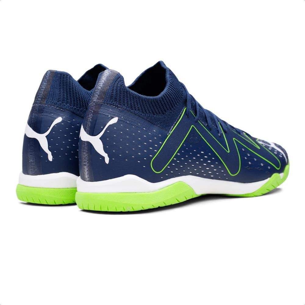 Chuteira Futsal Puma Future Match IT Masculina Azul Escuro/Verde 5