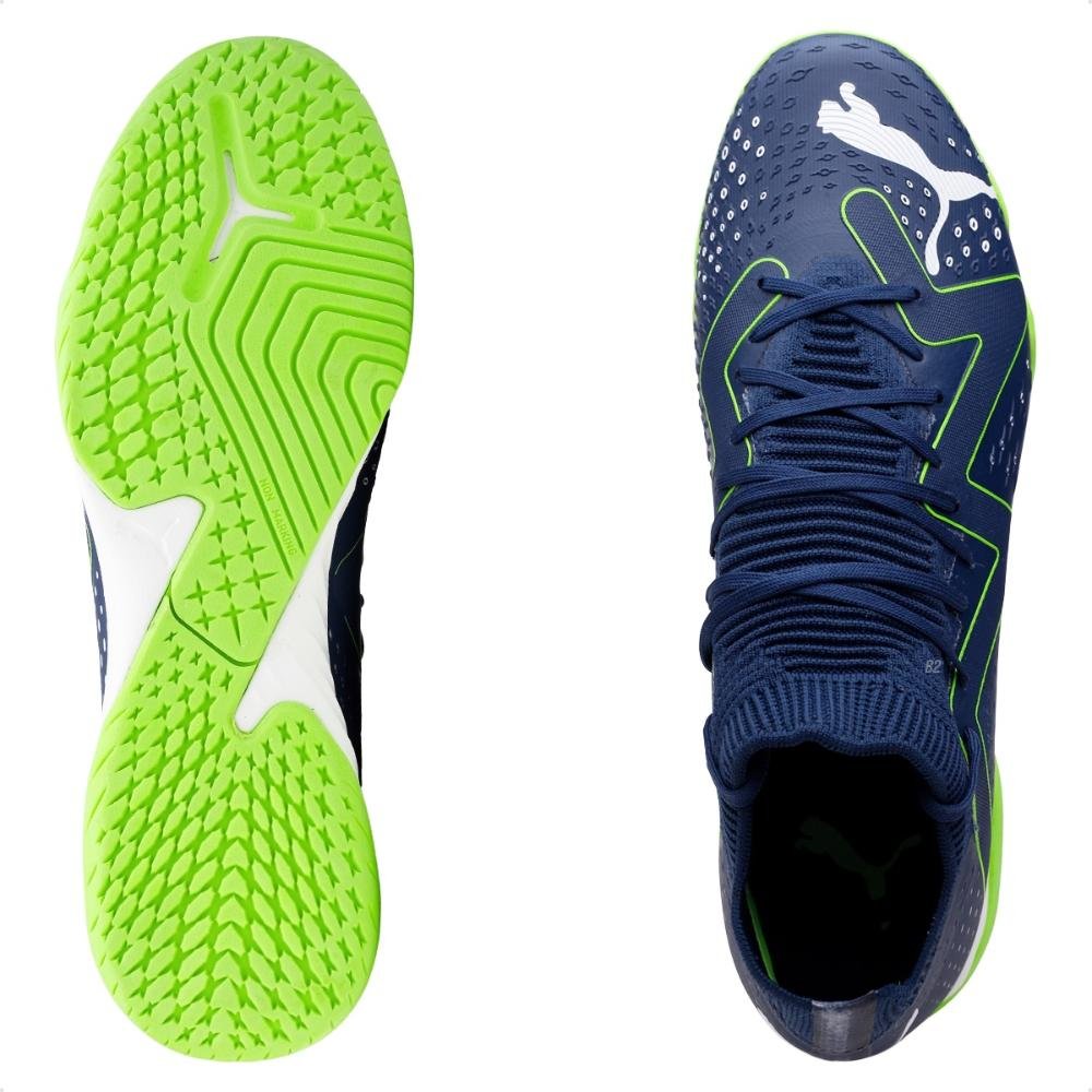 Chuteira Futsal Puma Future Match IT Masculina Azul Escuro/Verde 6