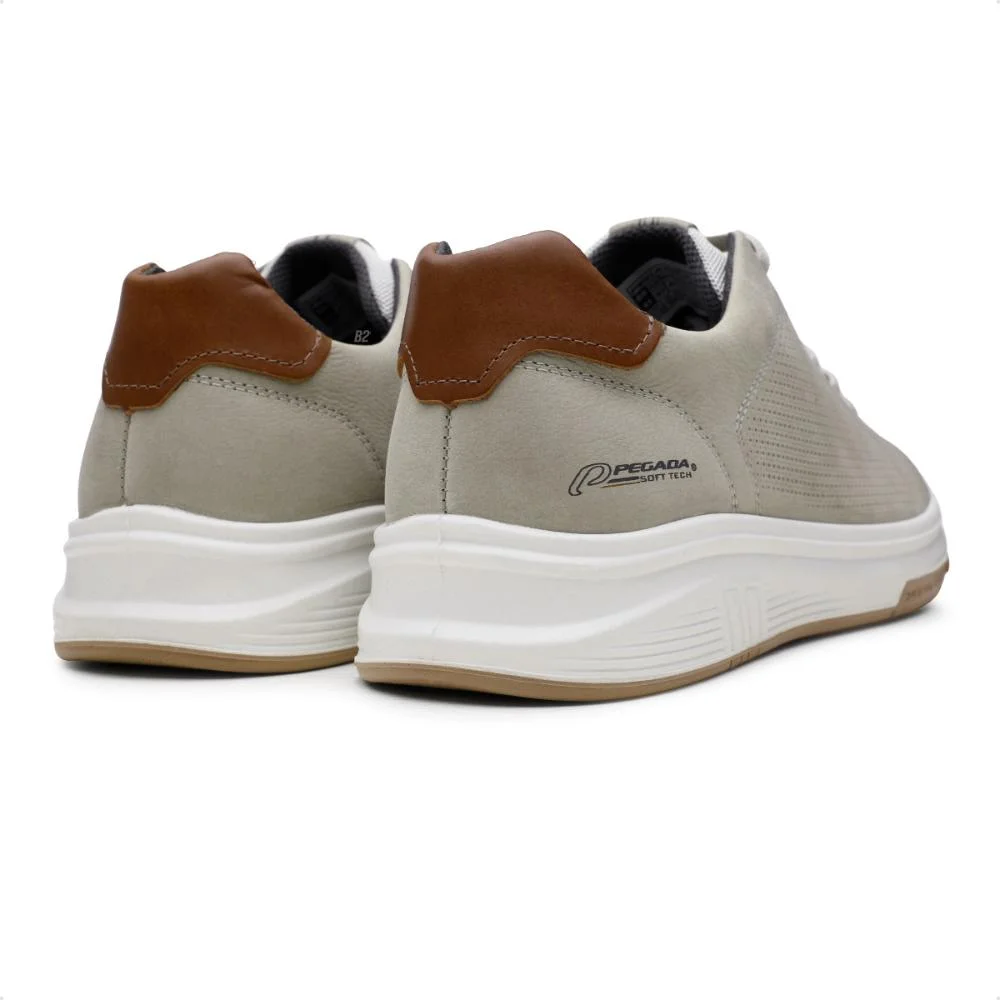 Sapatênis Pegada Trace Casual Masculino Cinza/Marrom 5