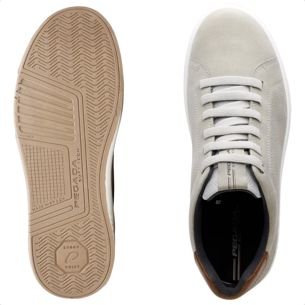Sapatênis Pegada Trace Casual Masculino Cinza/Marrom 6