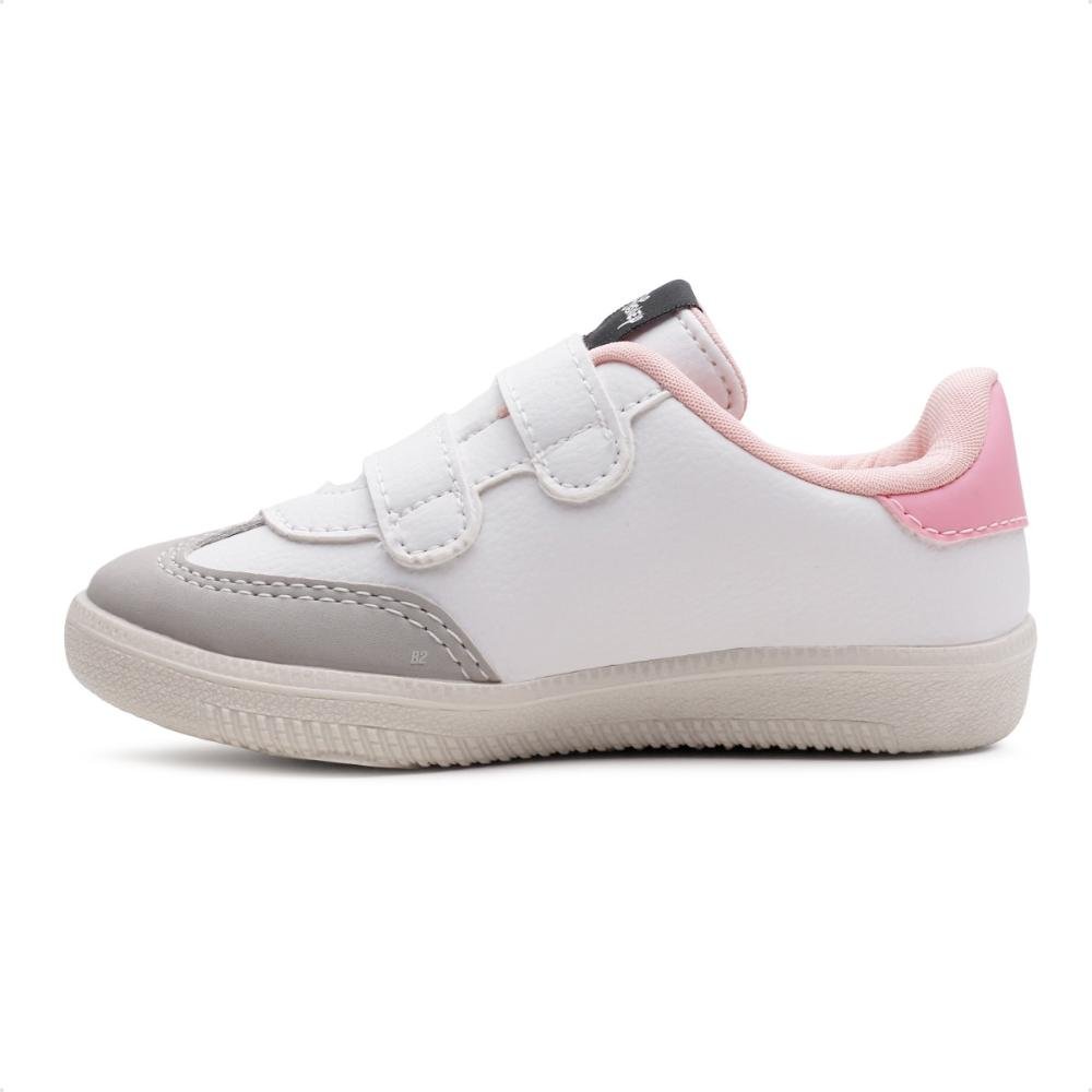 Tênis Disney Casual Minnie Infantil Sem Cadarço Branco/Rosa 2