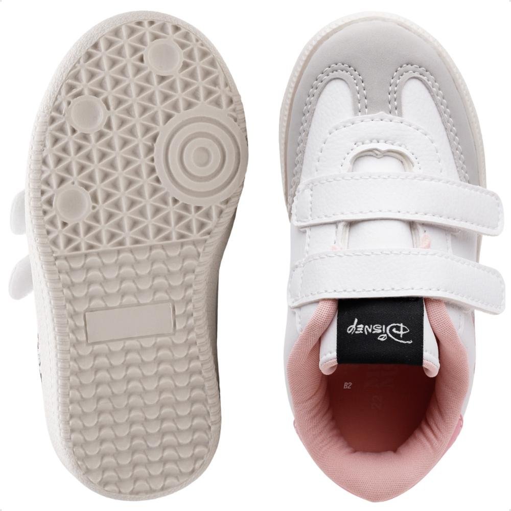 Tênis Disney Casual Minnie Infantil Sem Cadarço Branco/Rosa 6