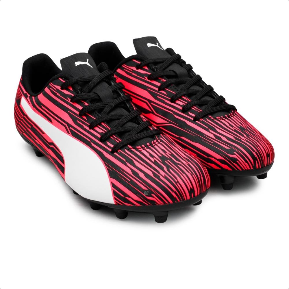 Chuteira Campo Puma Rapido III FG/AG Masculina Vermelho/Preto 3