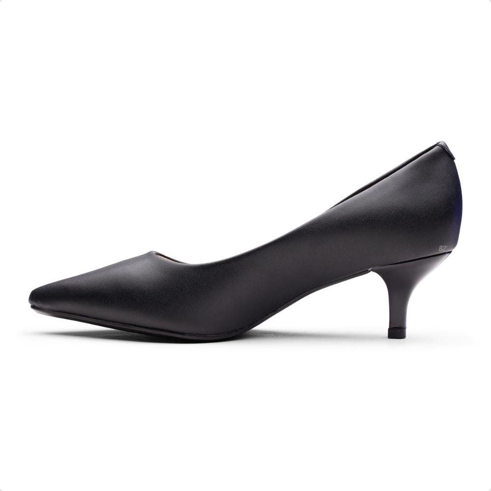 Scarpin Vizzano Bico Fino Salto Baixo Feminino Preto 2
