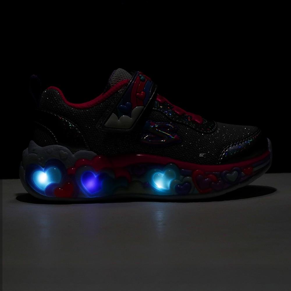 Tênis Skechers Eternal Heart Lights Infantil Prata/Rosa 2