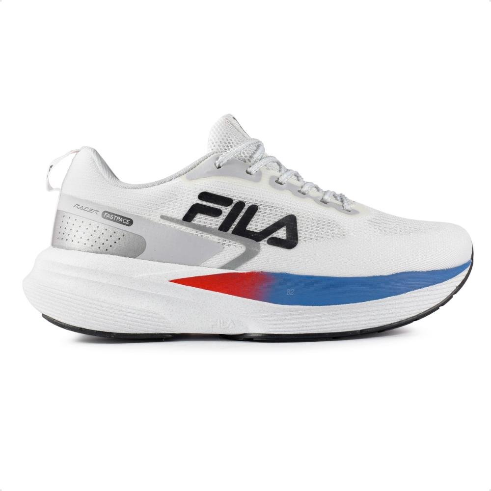 Tênis Fila Racer Fastpace Feminino Tamanho Grande Branco/Prata 1
