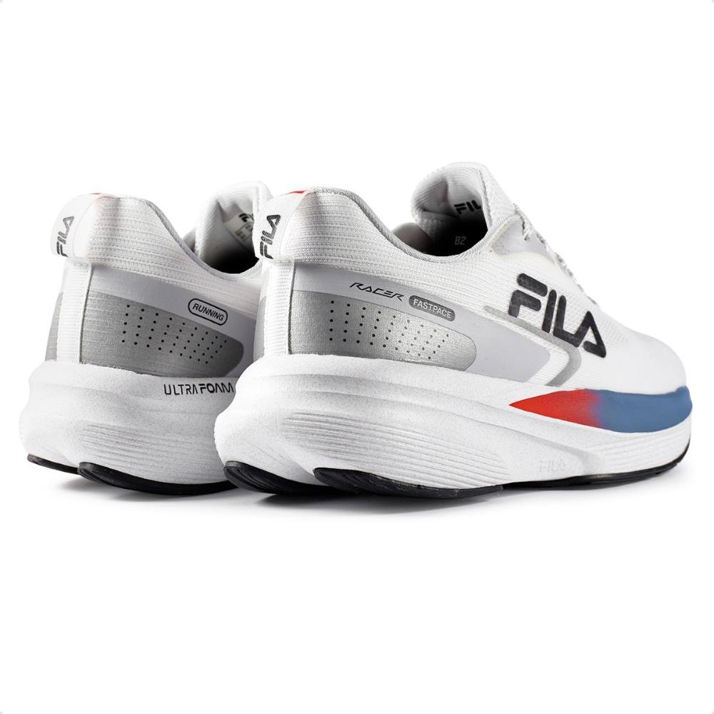 Tênis Fila Racer Fastpace Feminino Tamanho Grande Branco/Prata 5