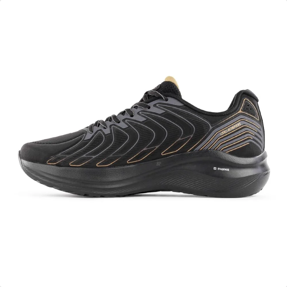 Tênis Olympikus Volcan 2 Feminino Tamanho Grande Preto/Dourado 2