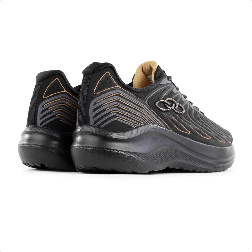 Tênis Olympikus Volcan 2 Feminino Tamanho Grande Preto/Dourado 3