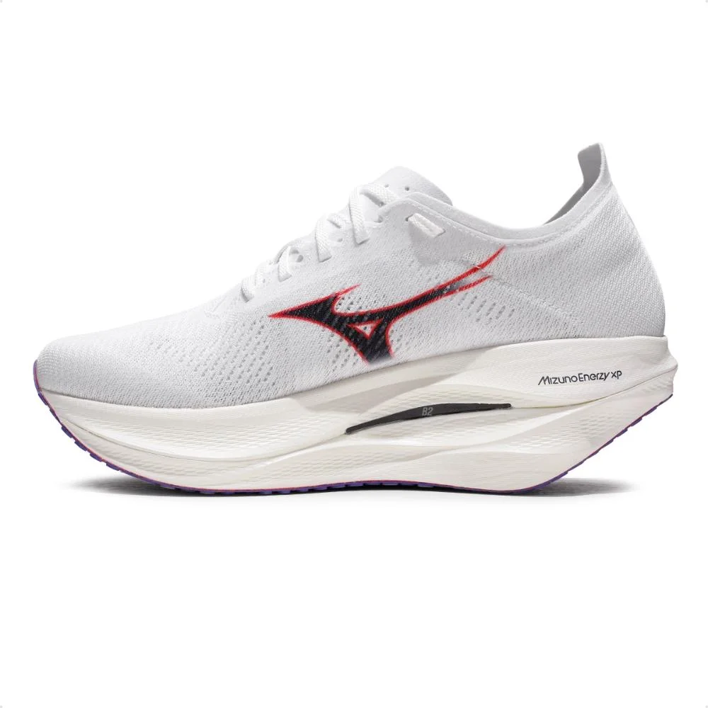 Tênis Mizuno Wave Rebellion Pro 3 Masculino Branco/Vermelho 2