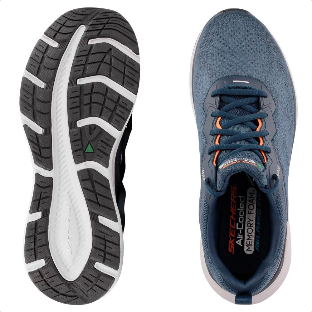 Tênis Skechers Edgeride Exxo Feminino Tamanho Grande Azul Marinho 6