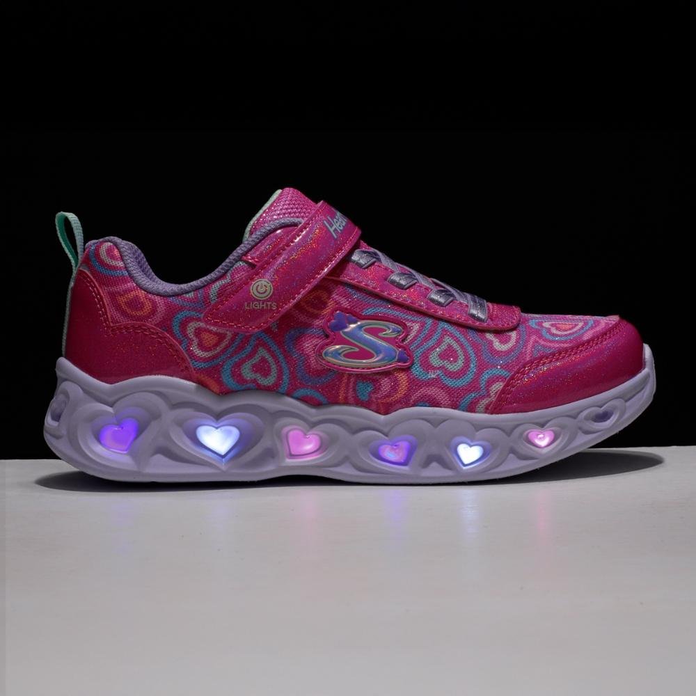 Tênis Skechers Heart Lights Boogie Love Infantil Rosa 2