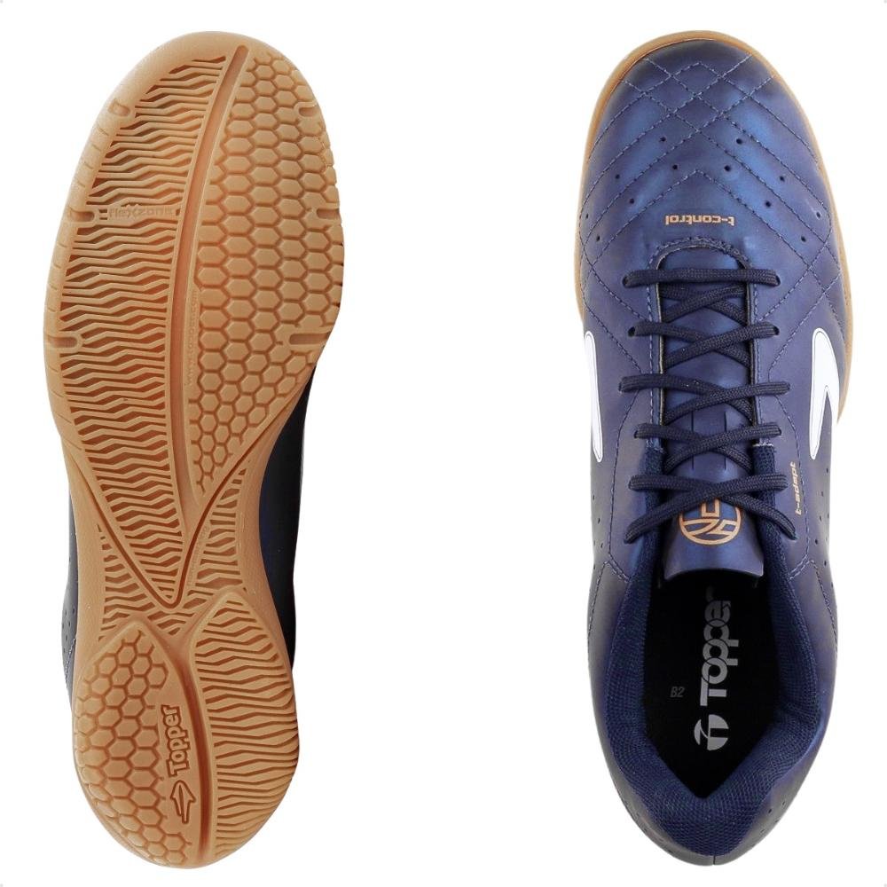 Chuteira Futsal Topper Boleiro V Masculina  Azul Marinho 6