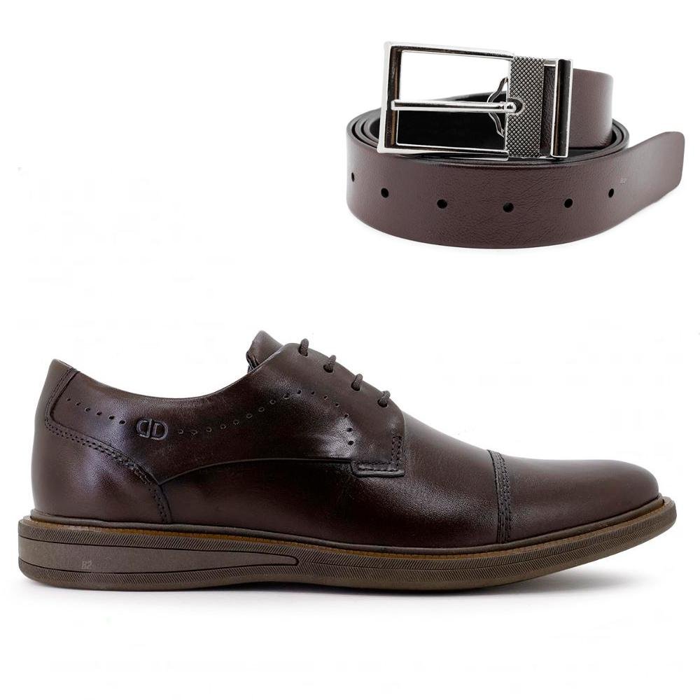 Compre 1 Sapato Social Democrata Masculino e Ganhe 1 Cinto
