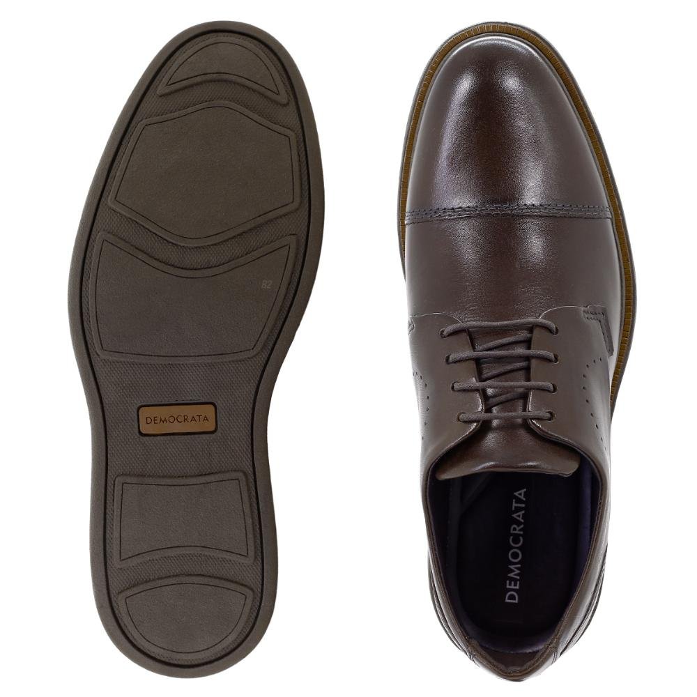Compre 1 Sapato Social Democrata Masculino e Ganhe 1 Cinto Marrom 6