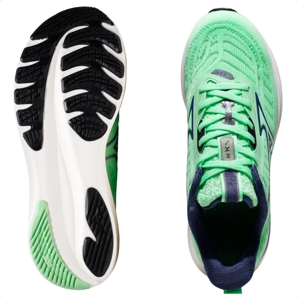 Tênis Mizuno Base Ride Feminino Verde/Azul Marinho 6