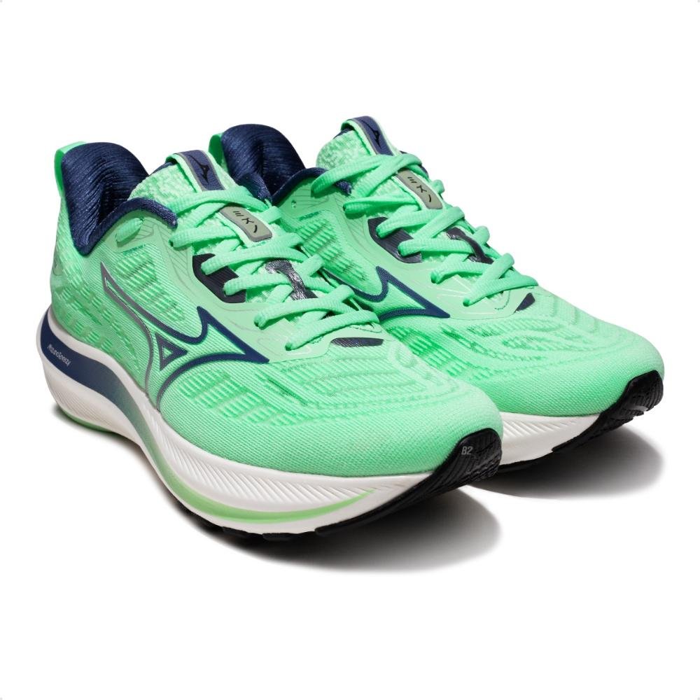 Tênis Mizuno Base Ride Feminino Verde Verde/Azul Marinho 3
