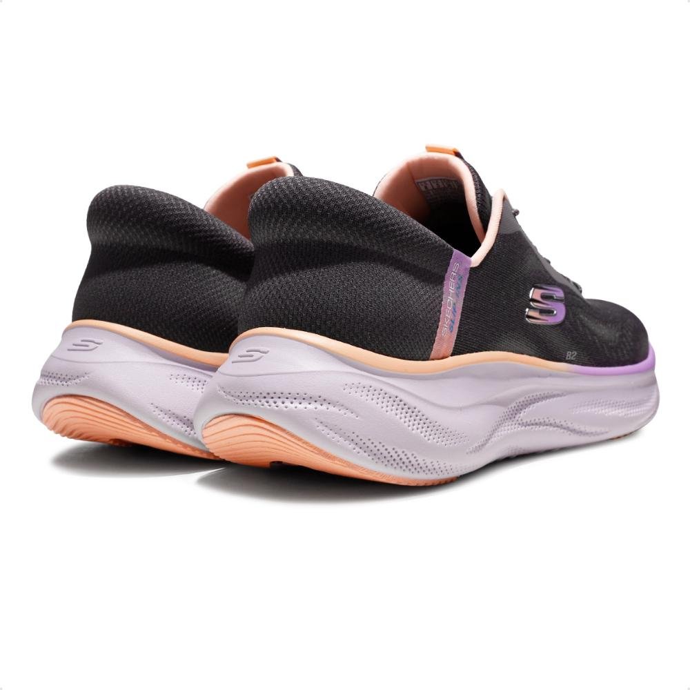 Tênis Skechers Cloud Perfectly Plush Feminino Grafite/Lilás 5
