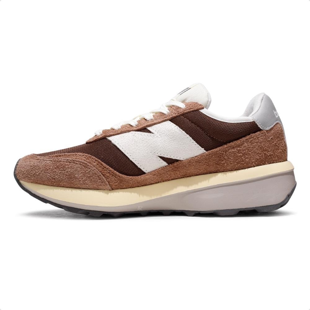 Tênis New Balance 370v1 Unissex Marrom/Branco 2