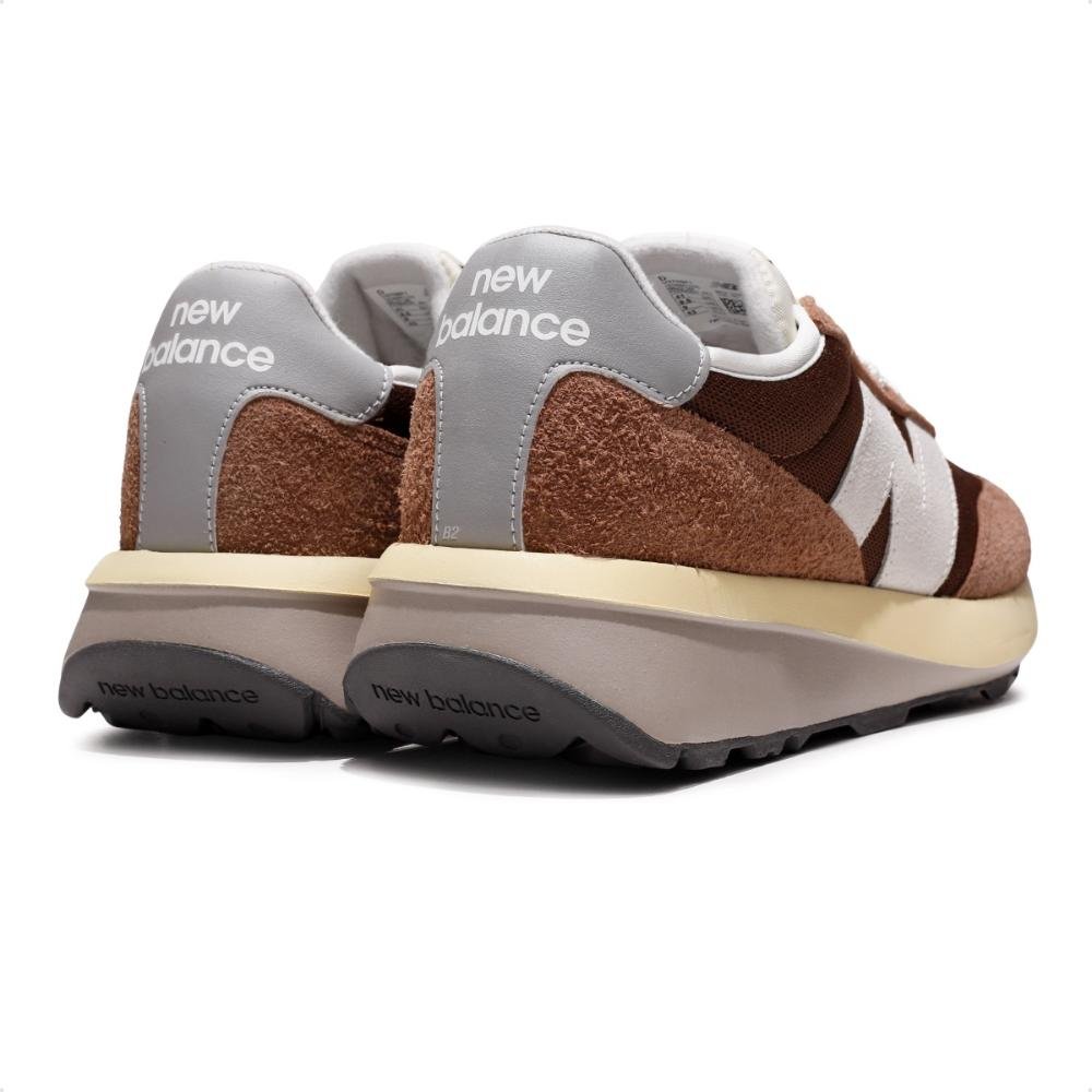 Tênis New Balance 370v1 Unissex Marrom/Branco 5