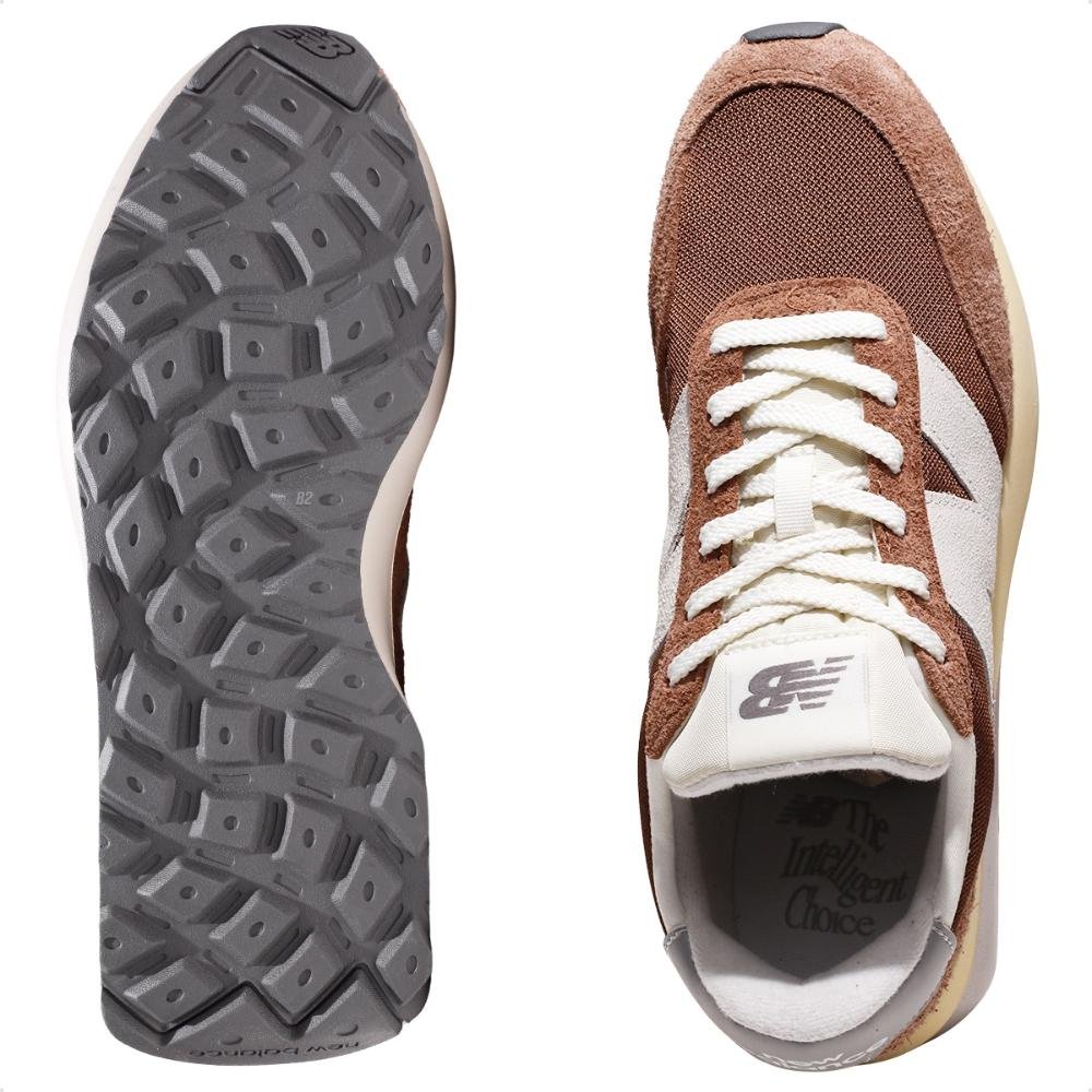 Tênis New Balance 370v1 Unissex Marrom/Branco 6