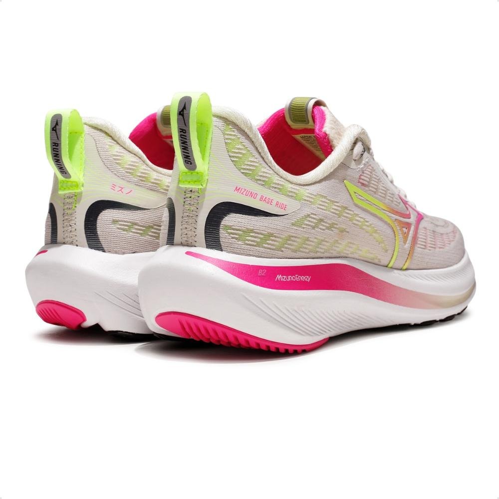 Tênis Mizuno Base Ride Feminino Bege/Rosa 5
