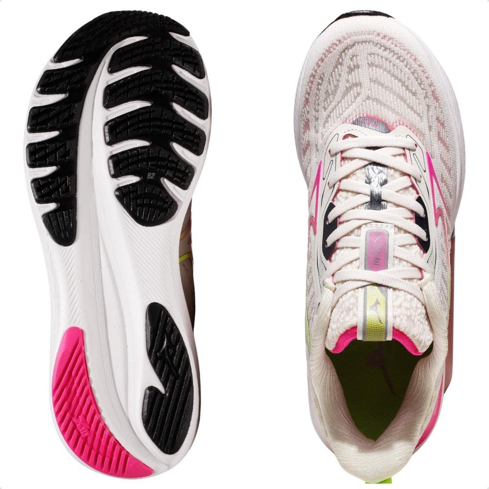 Tênis Mizuno Base Ride Feminino Bege/Rosa 6
