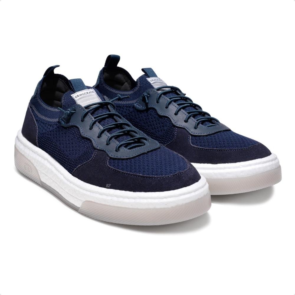 Tênis Democrata Beat Pulse Knit Masculino Azul Marinho 3