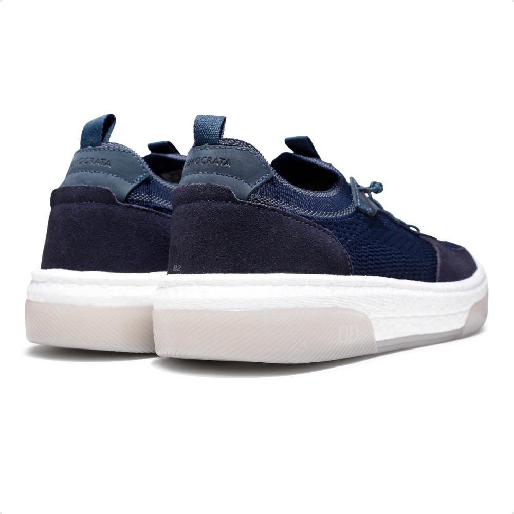 Tênis Democrata Beat Pulse Knit Masculino Azul Marinho 5