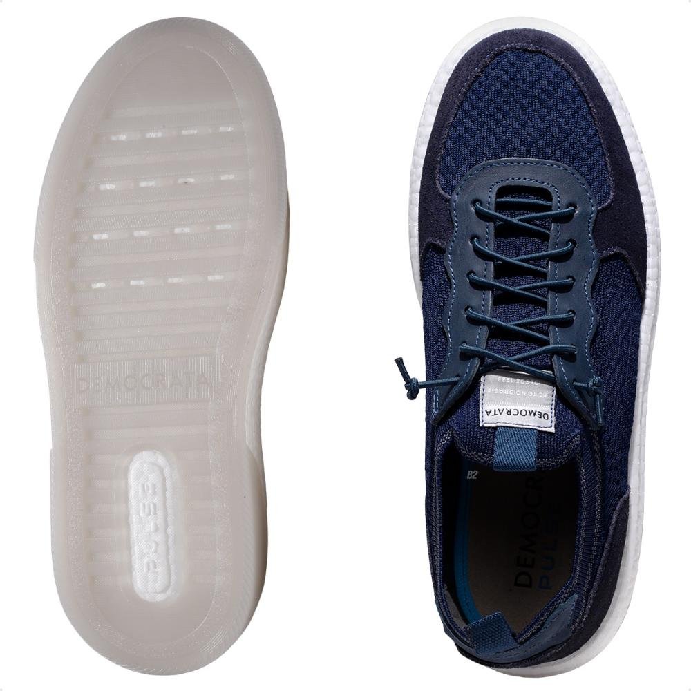Tênis Democrata Beat Pulse Knit Masculino Azul Marinho 6