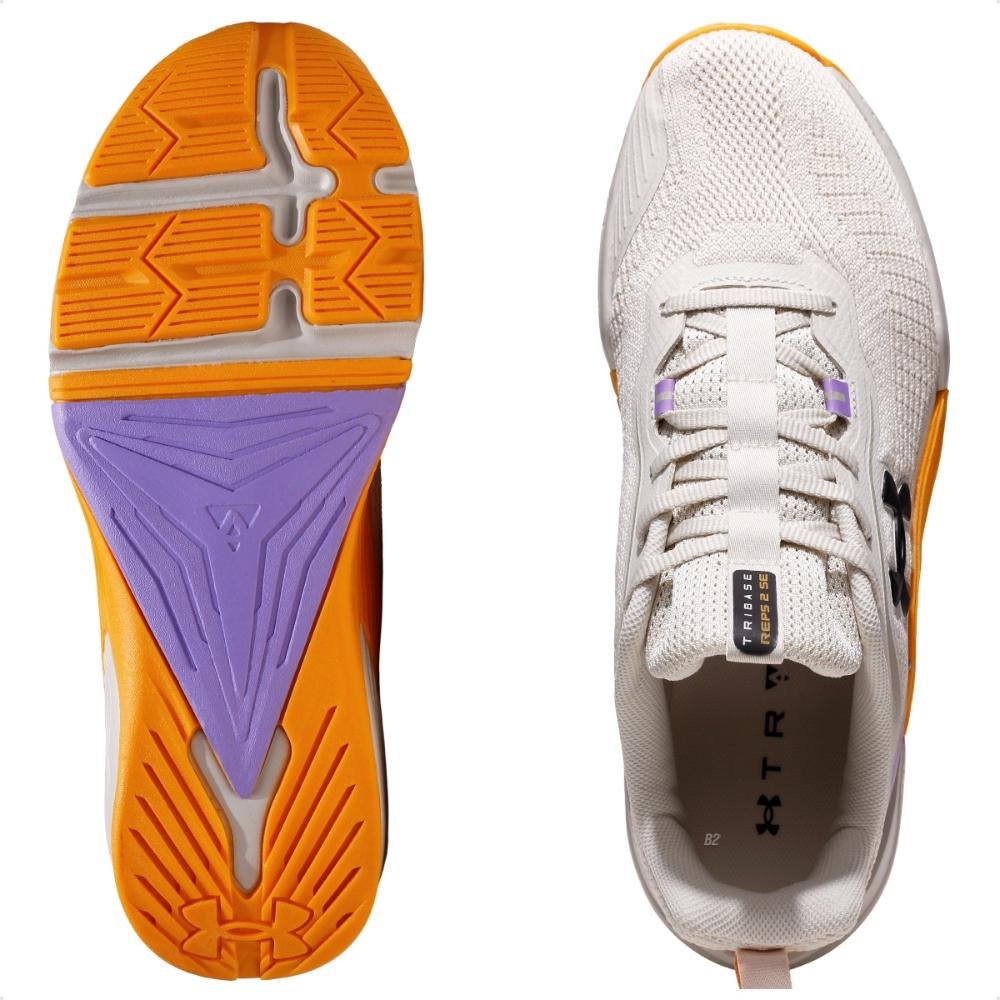 Tênis Under Armour Tribase Reps 2 SE Unissex Bege/Laranja 6