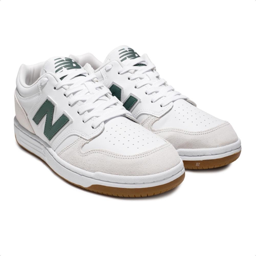 Tênis New Balance 480 Low Feminino Branco/Verde 3