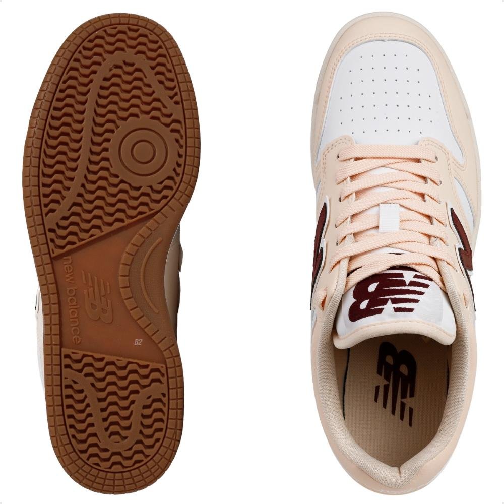 Tênis New Balance 480 Low Feminino Bege/Bordô 6