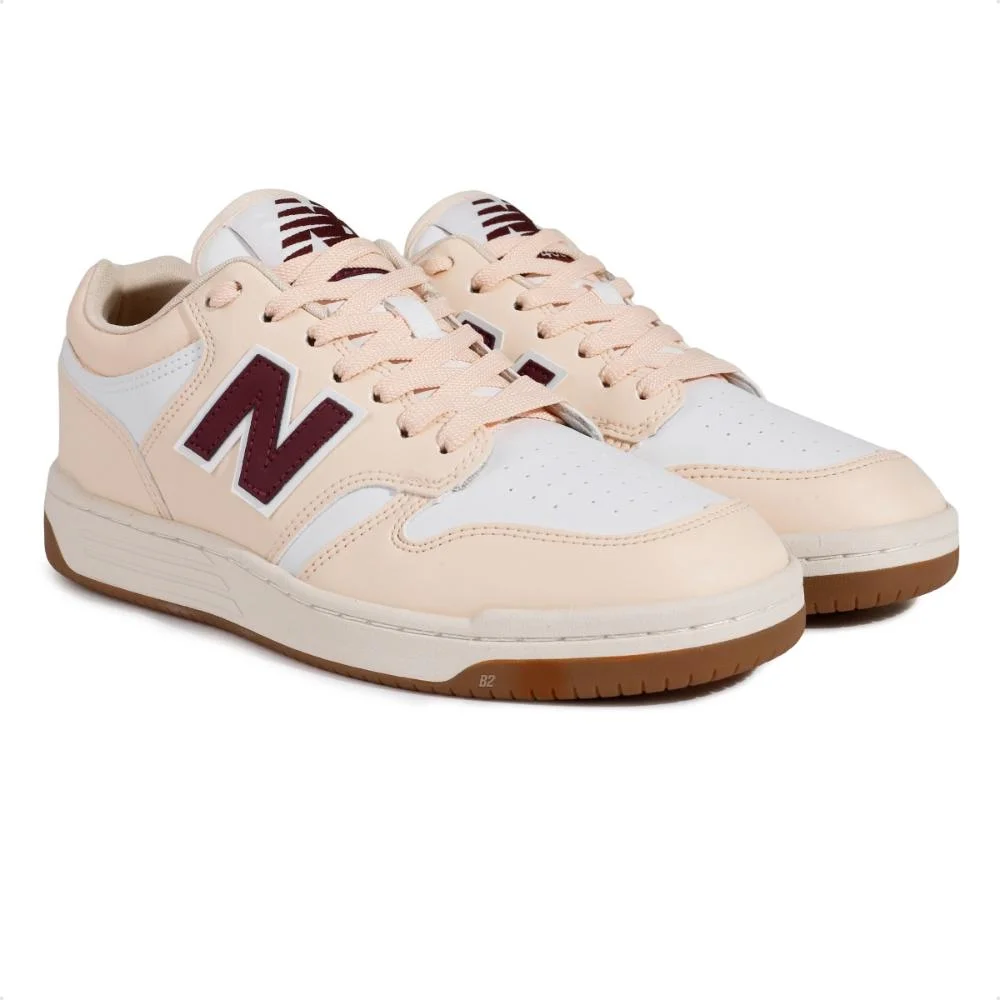 Tênis New Balance 480 Low Masculino Bege/Bordô 3
