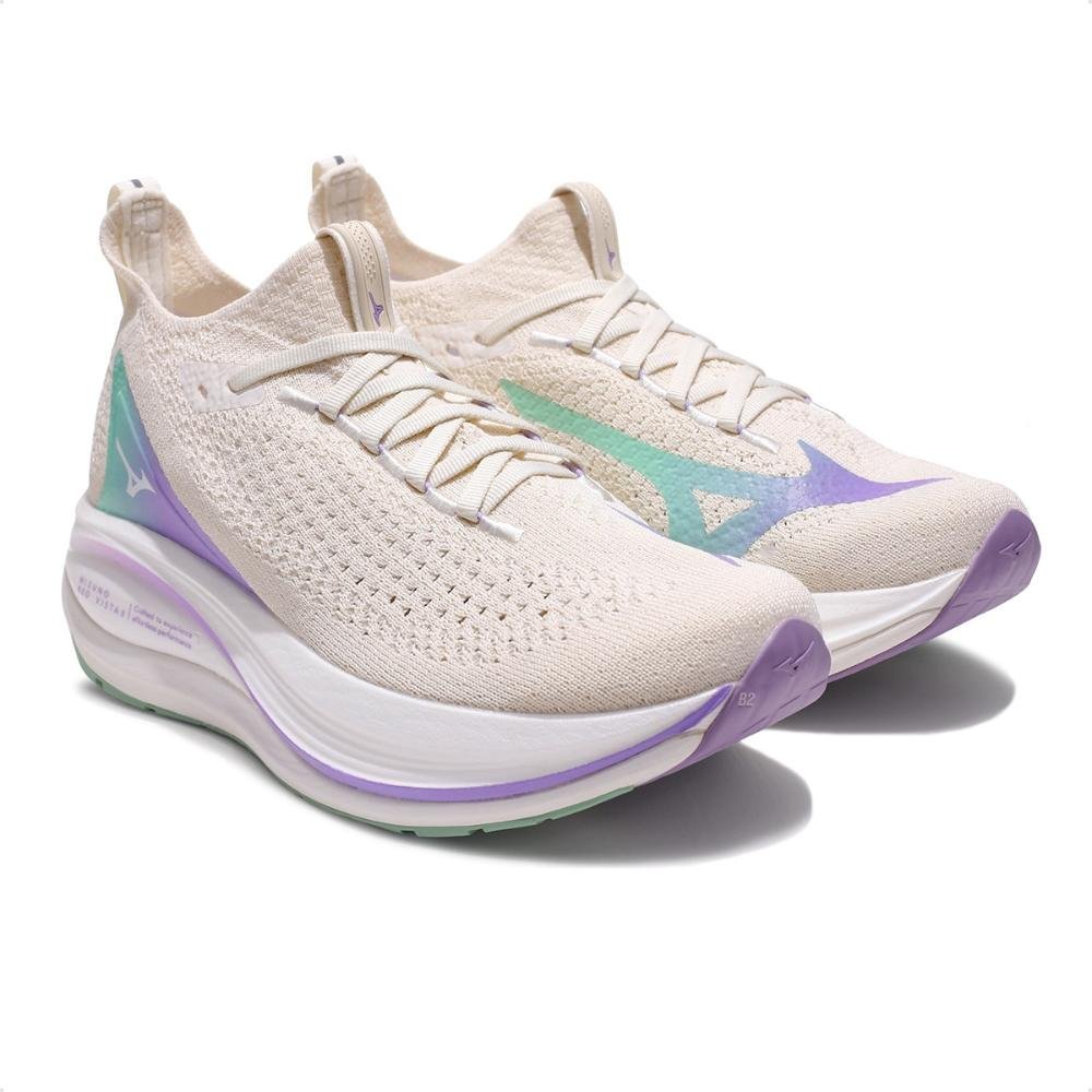 Tênis Mizuno Neo Vista 2 Feminino Bege/Lilás 3