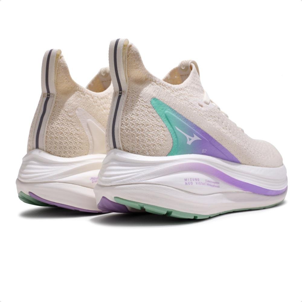 Tênis Mizuno Neo Vista 2 Feminino Bege/Lilás 5
