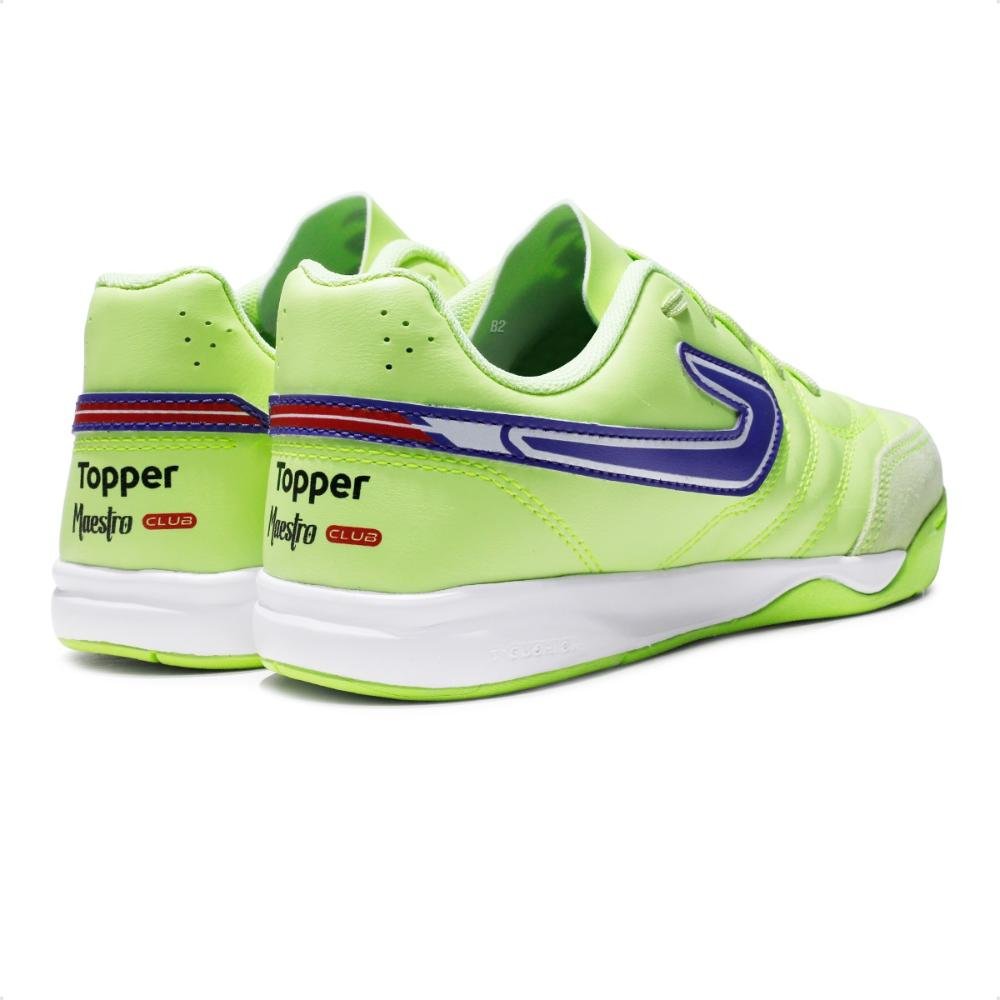 Chuteira Futsal Topper Maestro Club V Infantil Verde/Azul 5