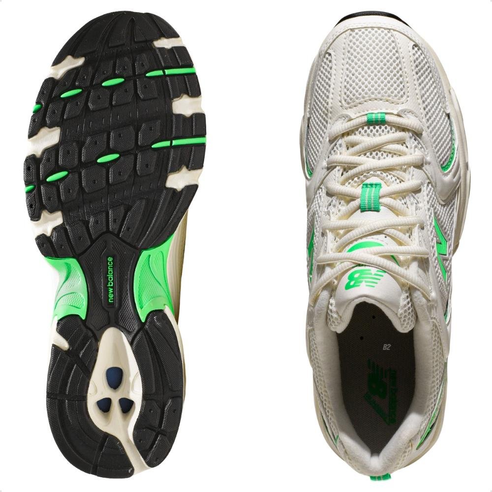 Tênis New Balance 530 Feminino Bege/Verde 6