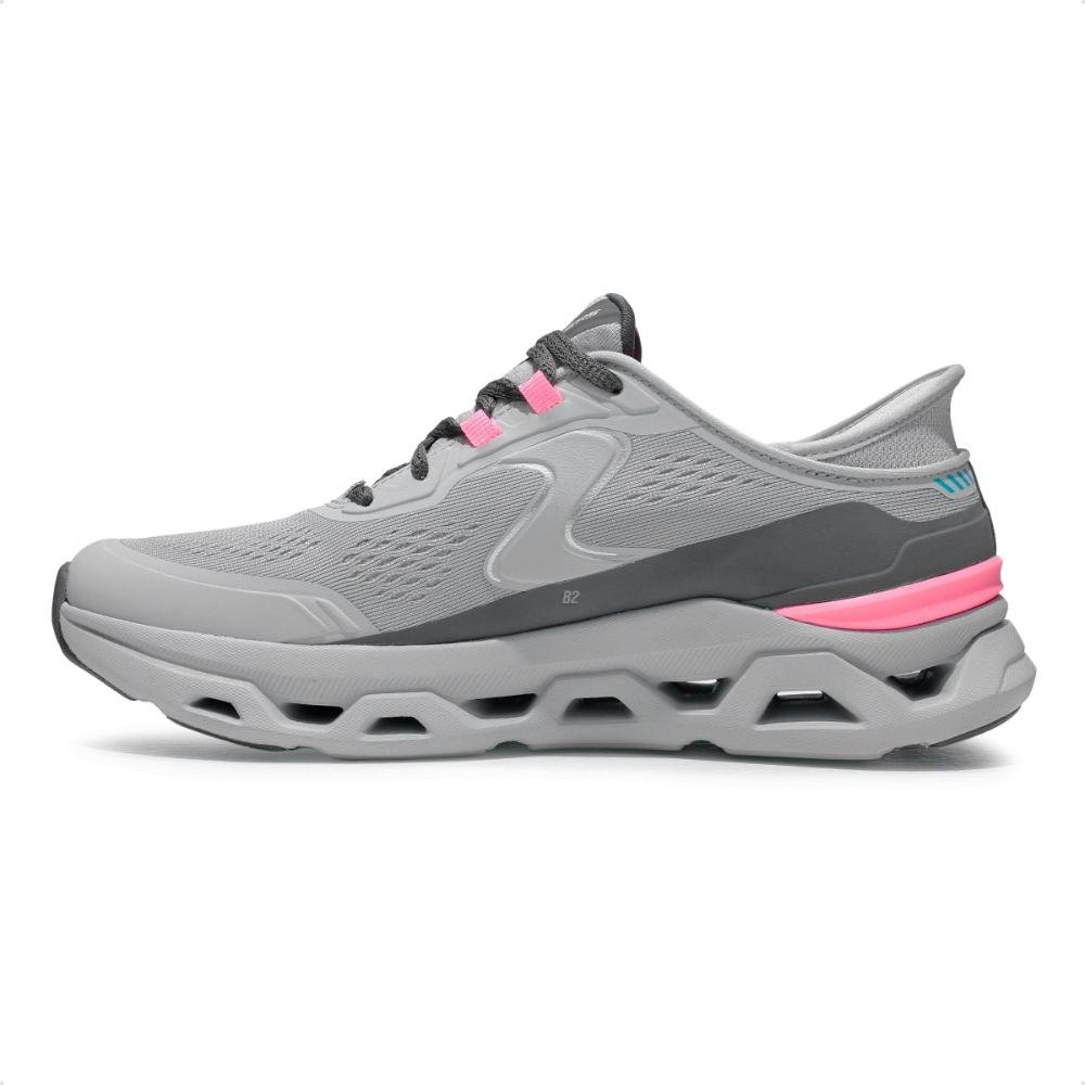 Tênis Skechers Glide Step Atlus Feminino Cinza/Rosa 2