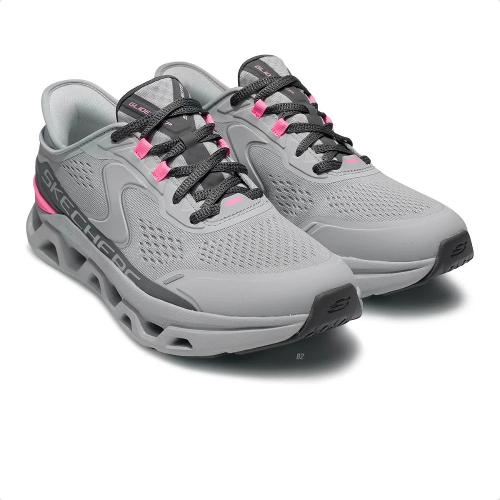 Tênis Skechers Glide Step Atlus Feminino Cinza/Rosa 3