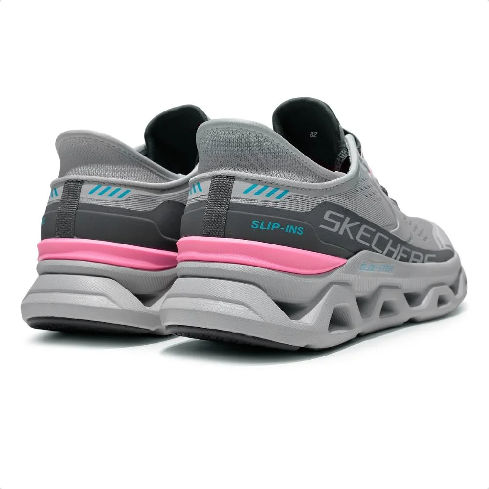 Tênis Skechers Glide Step Atlus Feminino Cinza/Rosa 5