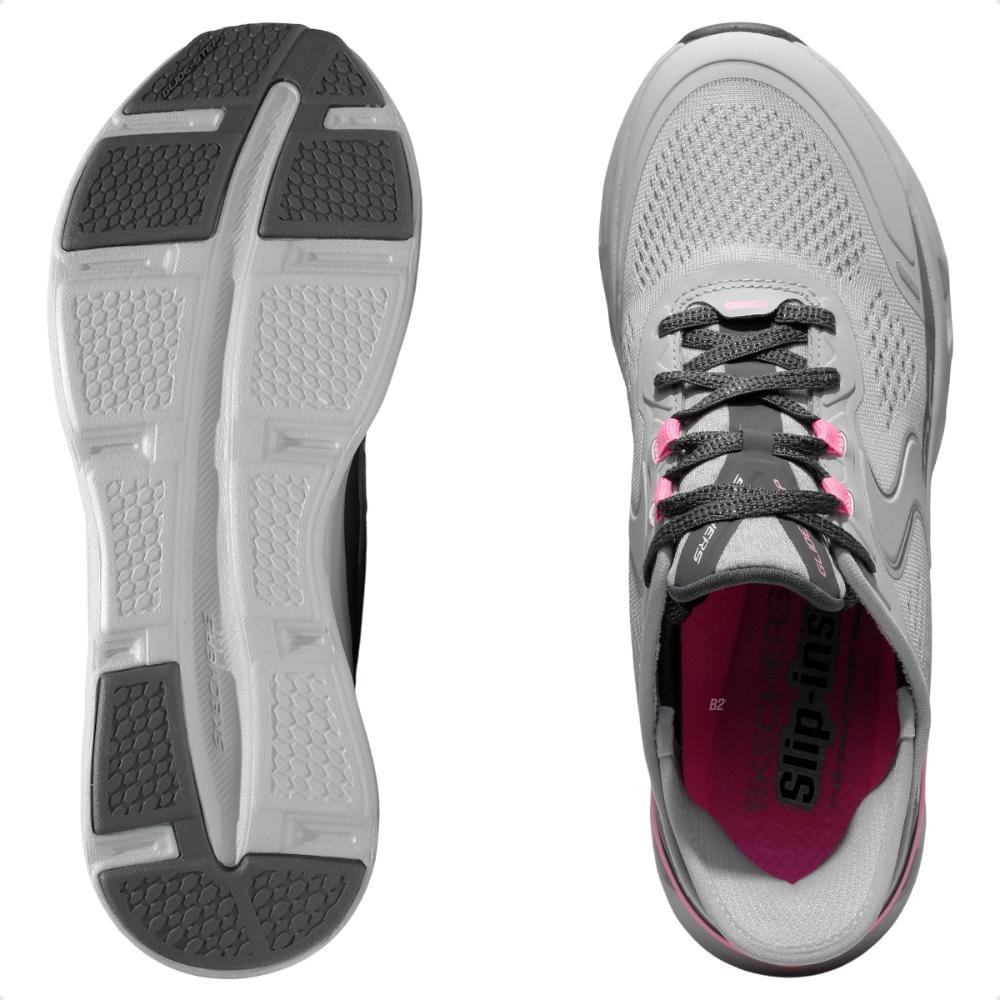 Tênis Skechers Glide Step Atlus Feminino Cinza/Rosa 6
