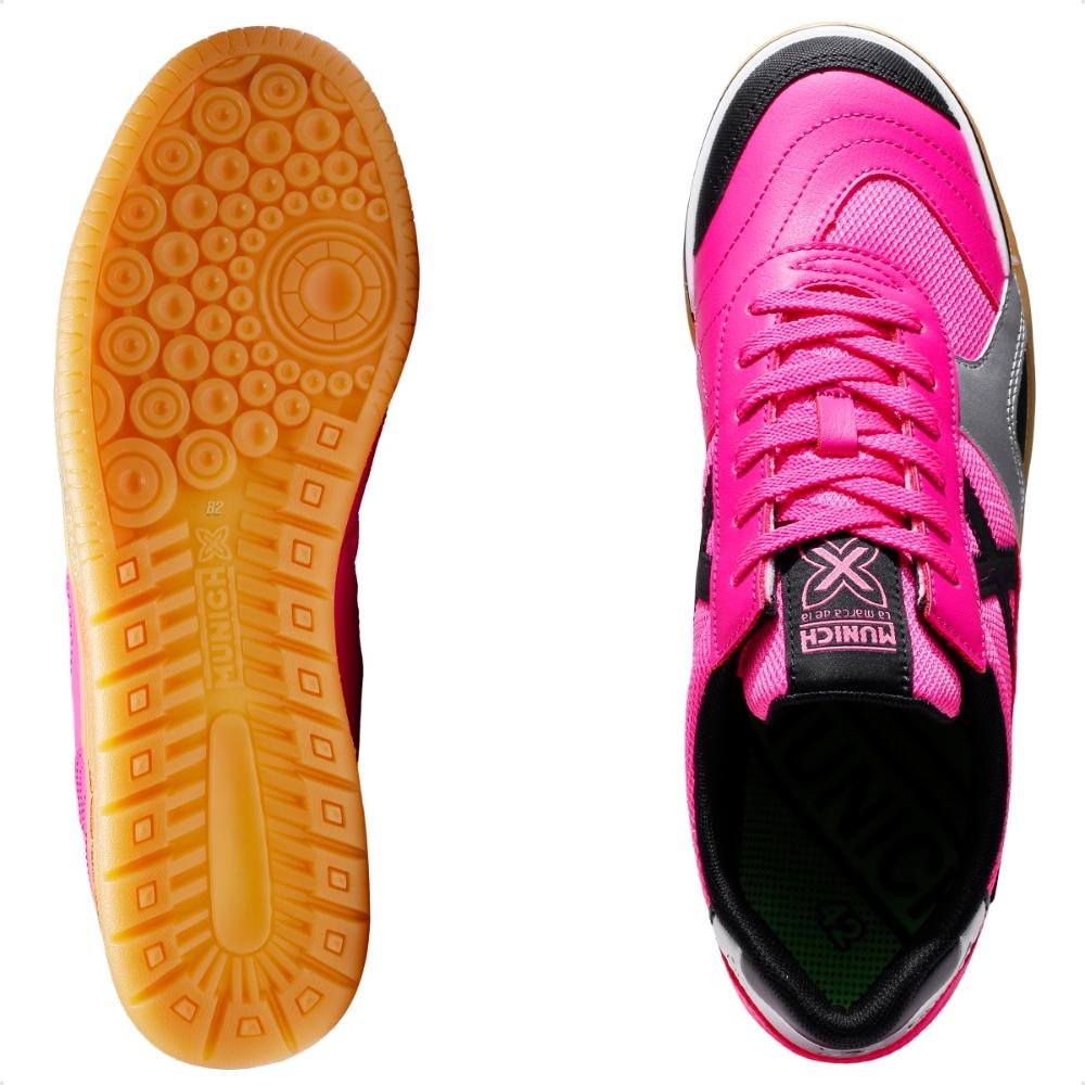 Chuteira Futsal Munich Gresca 14 Masculina Rosa/Preto 6