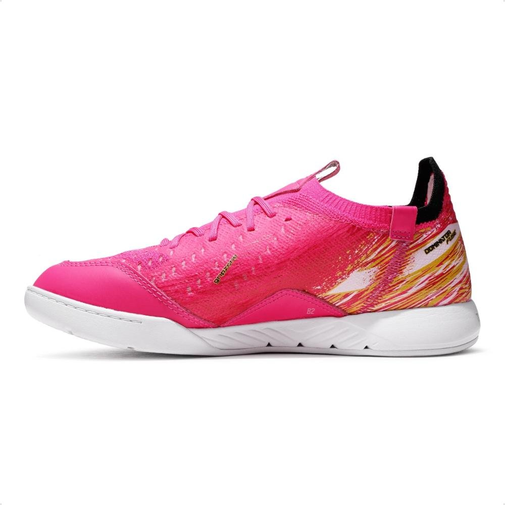 Chuteira Futsal Topper Dominator Fuse II Keeper Masculina Rosa/Dourado 2