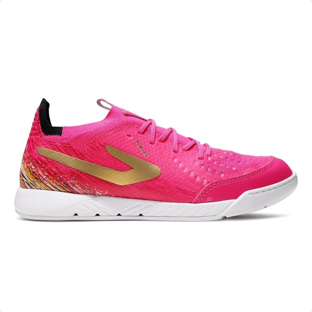 Chuteira Futsal Topper Dominator Fuse II Keeper Masculina Rosa/Dourado 1