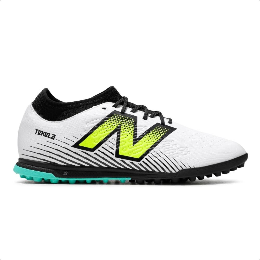 Chuteira Society New Balance Furon Dispatch Tf V7+ Masculina Azul